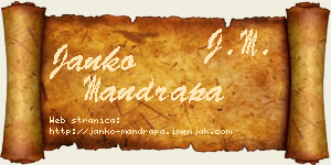 Janko Mandrapa vizit kartica